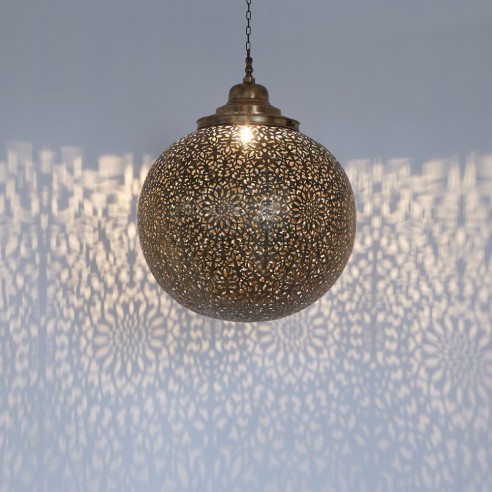 Mosiężna lampa kula "MEDINA" L