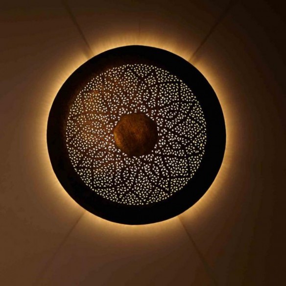 Mosiężna lampa ścienna HILAL