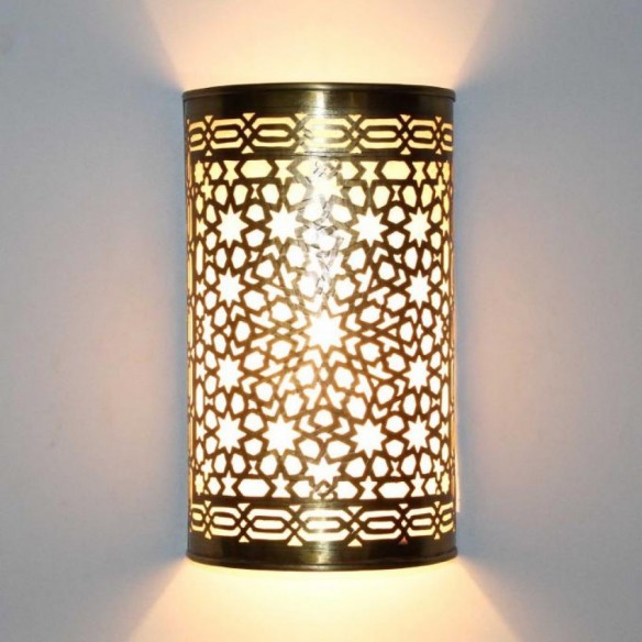 Mosiężna lampa ścienna KAMILA