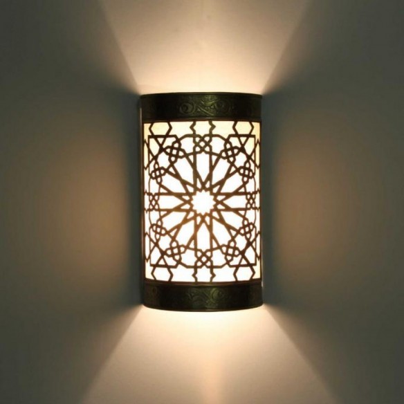 Mosiężna lampa ścienna ASMAR